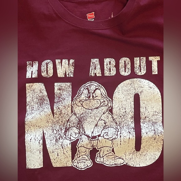 Hanes XXL Disney Parks Unisex Red Grumpy x Snow White Tee Short Sleeve Shirt - Picture 2 of 4